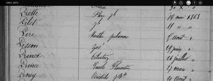 248 - Tables Décennales Décès - Célestin PRINCE.JPG